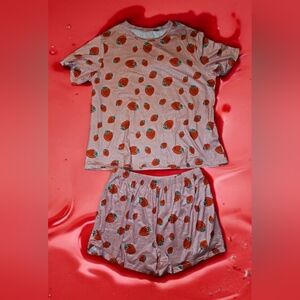 New Short Pajama Set Strawberry Print Size 2X